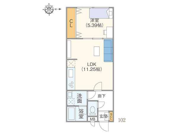 102号室間取り