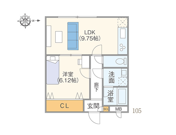 105号室間取り