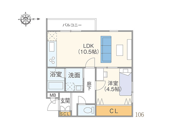 206号室間取り